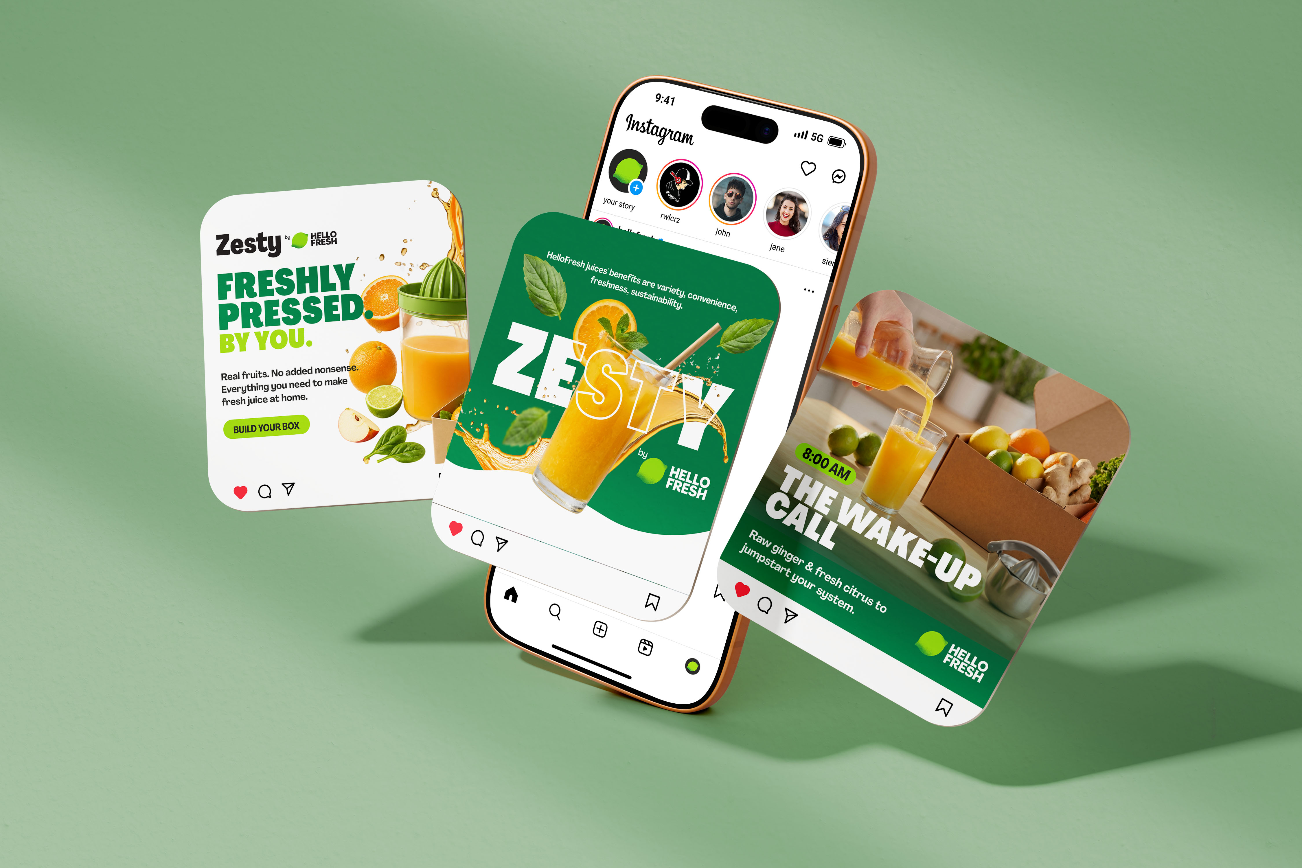 Zesty by HelloFresh branding